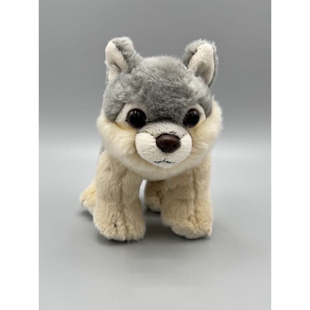 2003 SOS Save Our Space Realistic Timber WOLF Pup 7 Inch Stuffed Animal Vintage